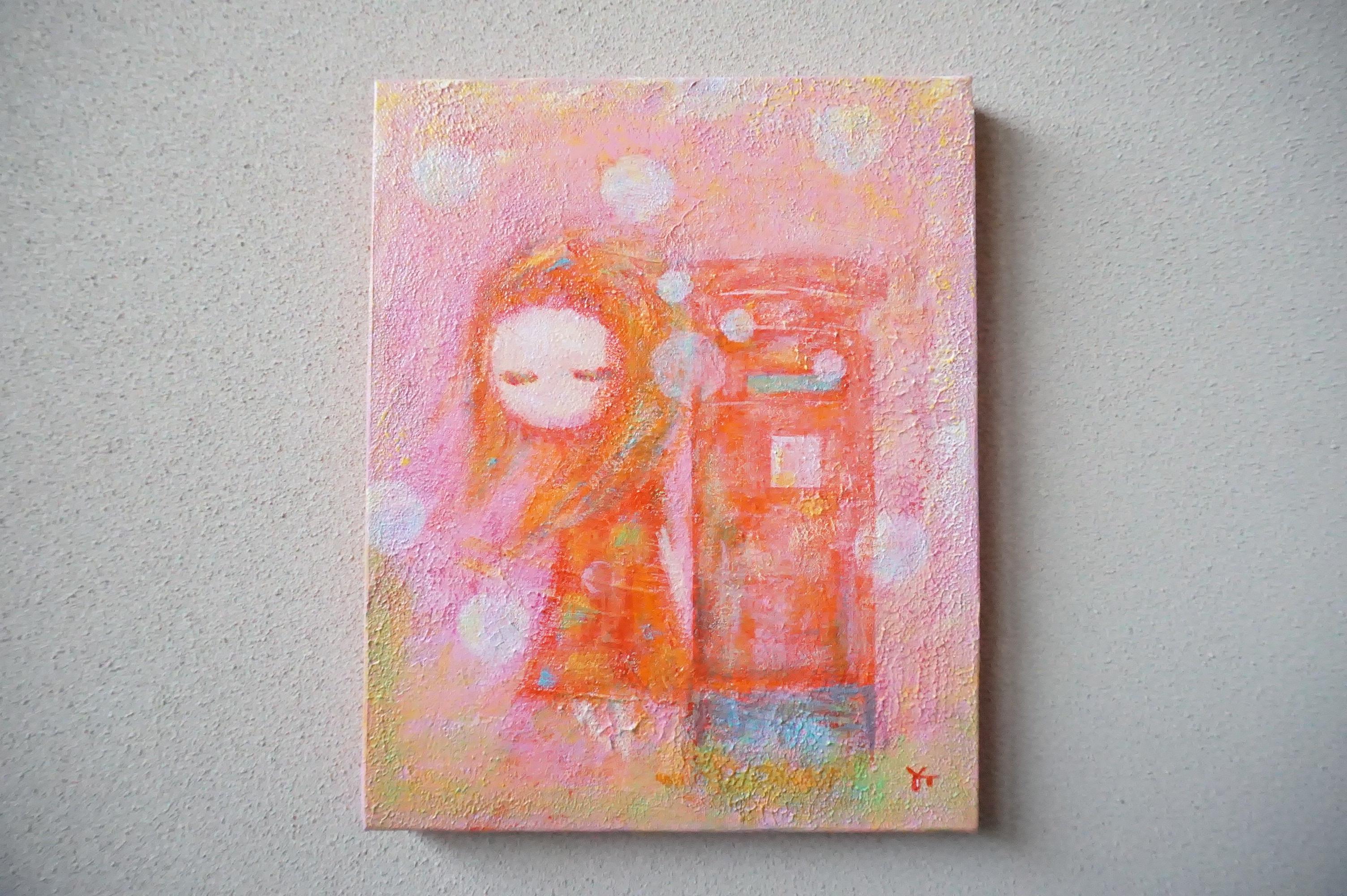 【ラブレター】＃原画＃イラスト＃ヒーリングアート＃ポスト＃女の子＃幸せ＃あたたかい