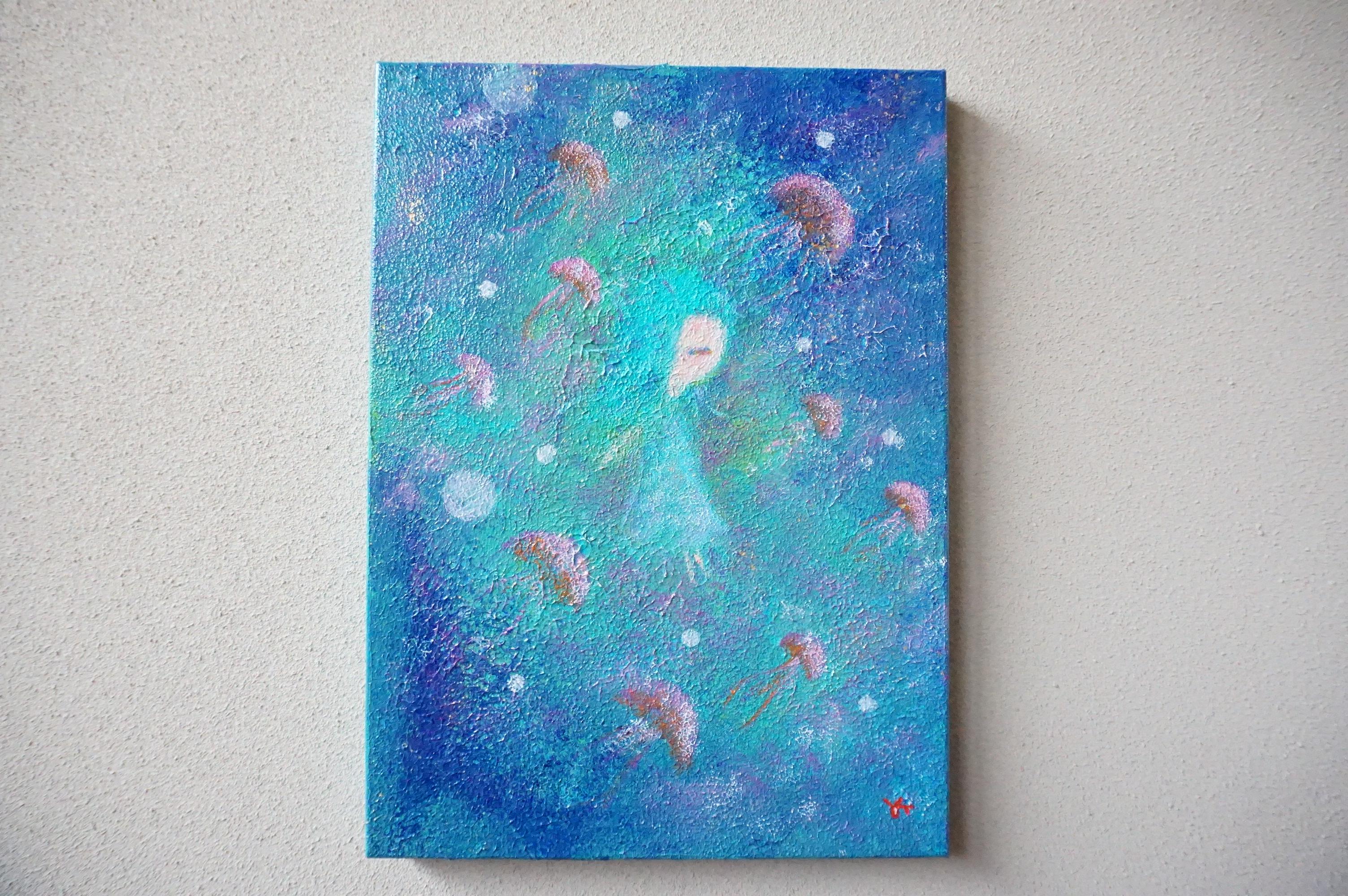 【Fantasia】＃原画＃イラスト＃癒し＃女の子＃クラゲ＃幸せ＃あたたかい