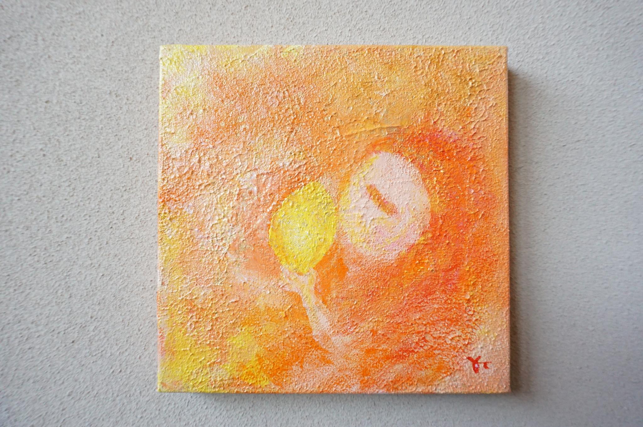 【レモンパイ】＃原画＃イラスト＃ヒーリングアート＃キャンバス＃癒し＃子供＃幸せ＃あたたかい1枚目の画像