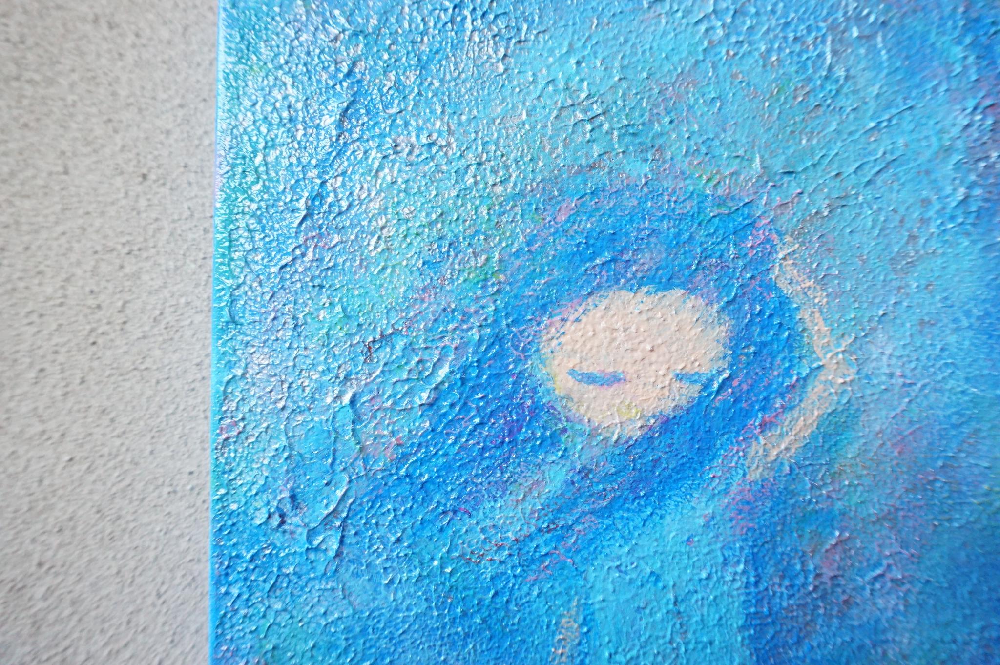 【Blue memory】＃原画＃イラスト＃ヒーリングアート＃キャンバス＃癒し＃子供＃幸せ＃あたたかい | 2枚目
