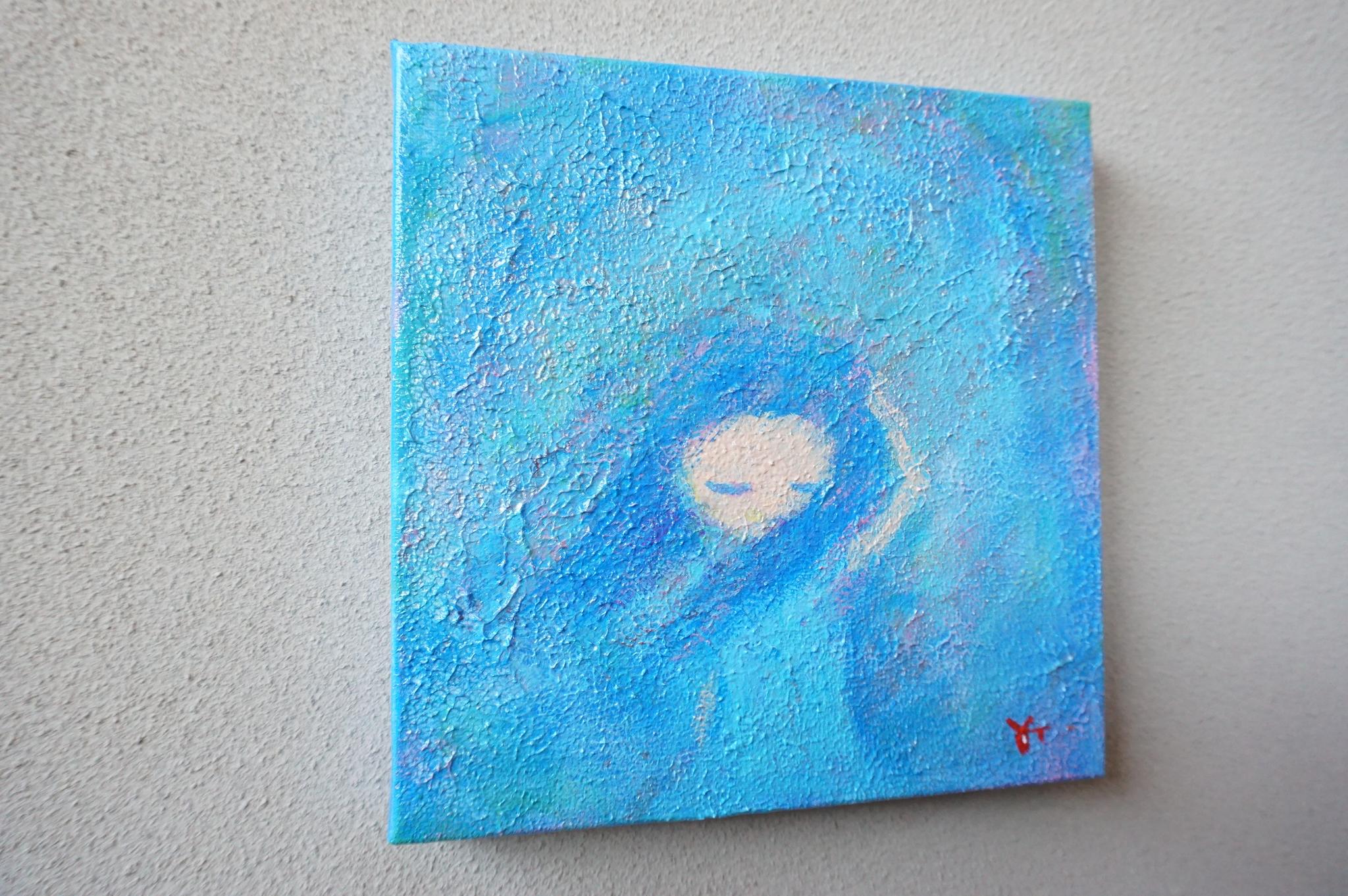【Blue memory】＃原画＃イラスト＃ヒーリングアート＃キャンバス＃癒し＃子供＃幸せ＃あたたかい | 4枚目