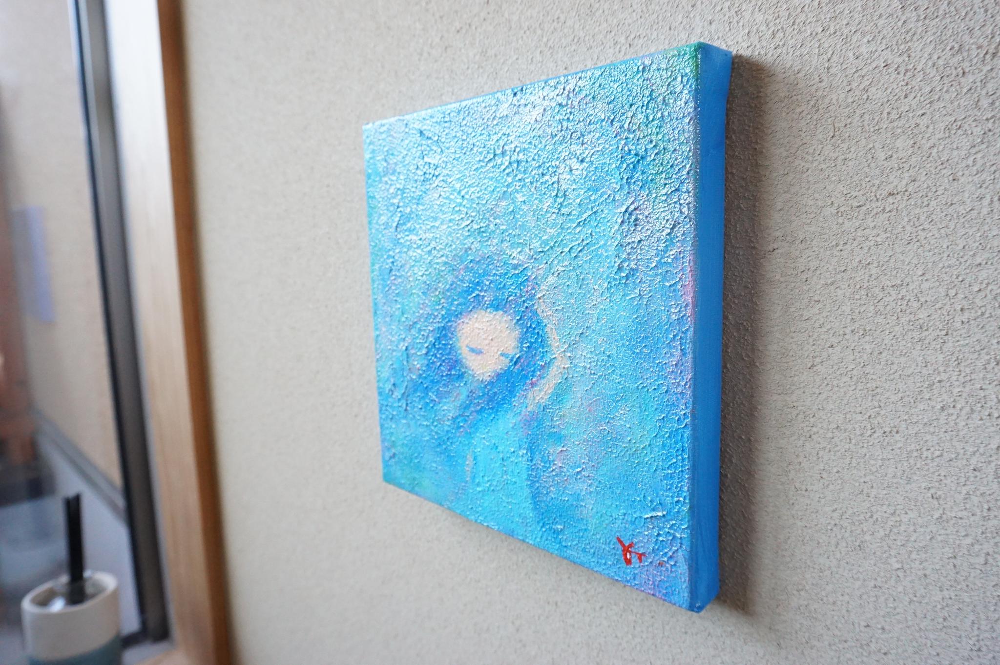 【Blue memory】＃原画＃イラスト＃ヒーリングアート＃キャンバス＃癒し＃子供＃幸せ＃あたたかい | 5枚目