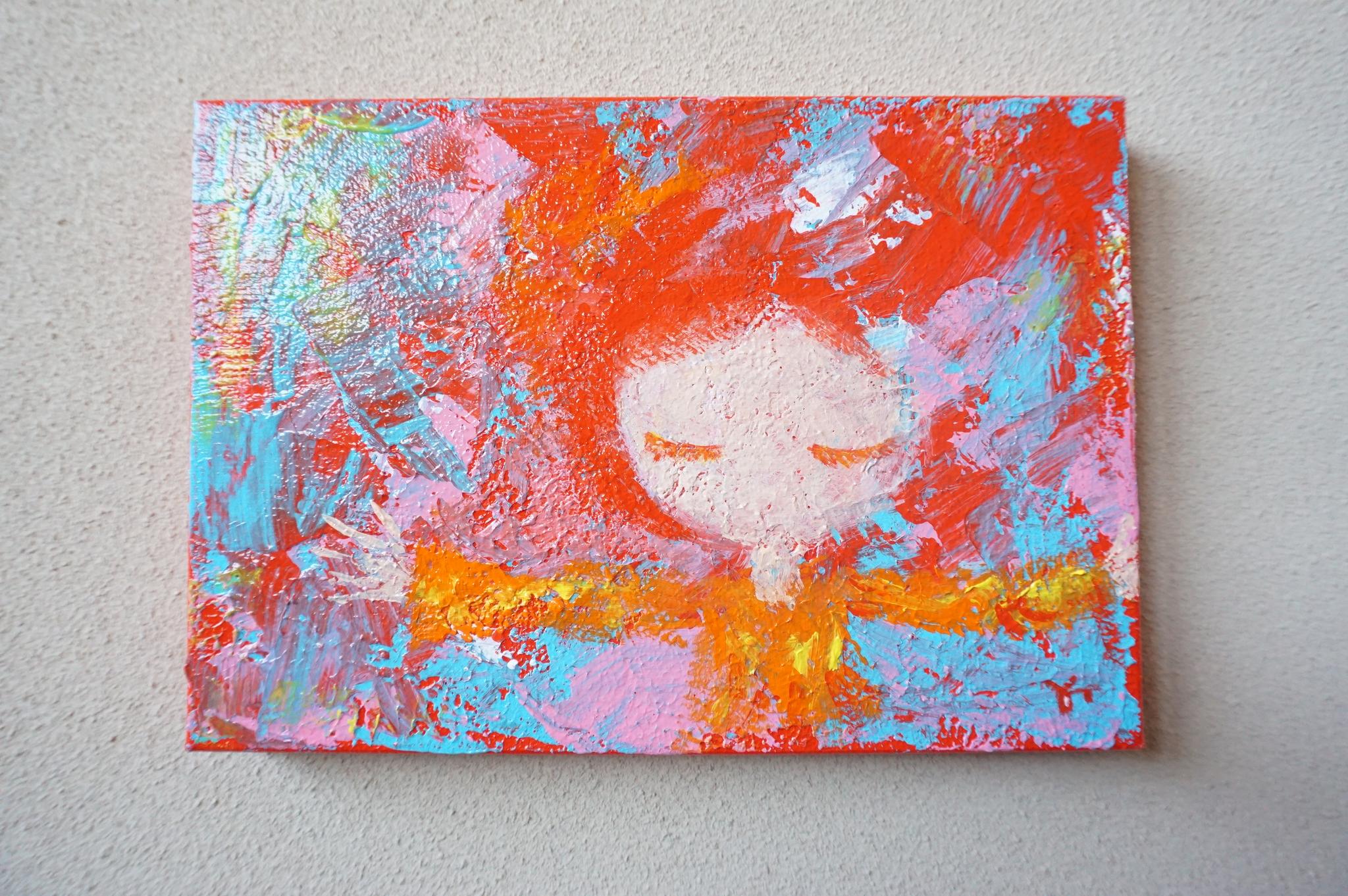 【いろとりどり】＃原画＃イラスト＃ヒーリングアート＃キャンバス＃癒し＃子供＃幸せ＃あたたかい1枚目の画像