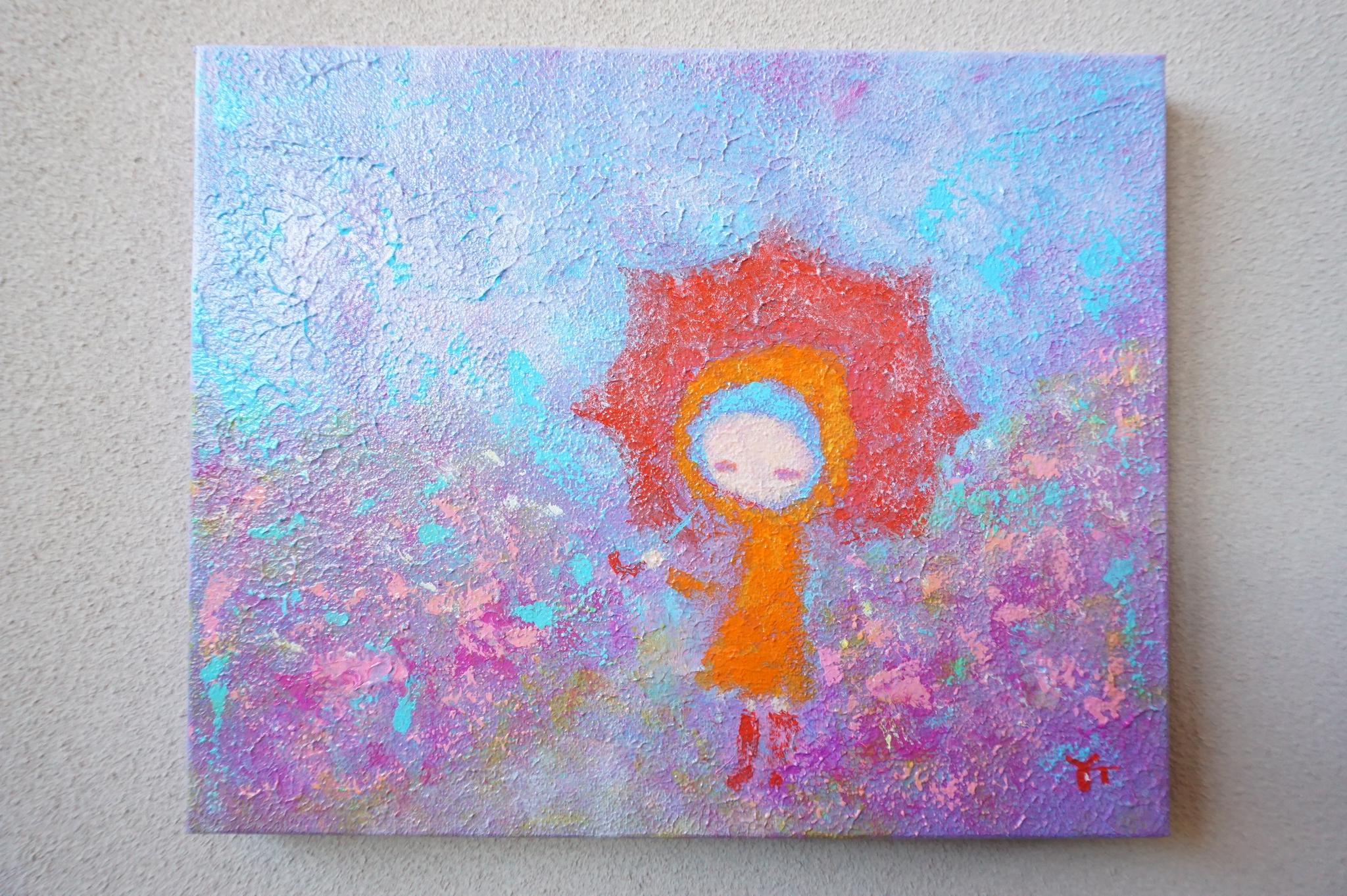 【あじさい通り】＃原画＃イラスト＃ヒーリングアート＃女の子＃幸せ＃あたたかい